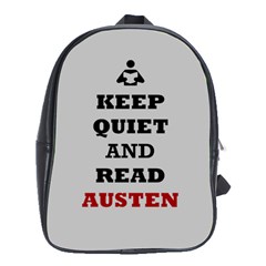 Keep Quiet And Read Austen School Bag (xl)