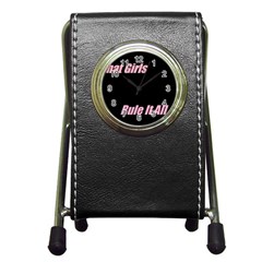 Petchatgirlsrule Stationery Holder Clock