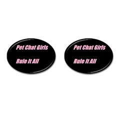 Petchatgirlsrule2 Cufflinks (oval) by Princessbabyj