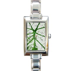 Leaf Patterns Rectangular Italian Charm Watch by natureinmalaysia