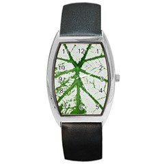 Leaf Patterns Tonneau Leather Watch by natureinmalaysia