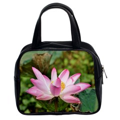 A Pink Lotus Classic Handbag (two Sides) by natureinmalaysia