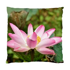 A Pink Lotus Cushion Case (two Sides) by natureinmalaysia