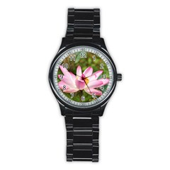 A Pink Lotus Sport Metal Watch (black) by natureinmalaysia