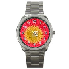 A Red Flower Sport Metal Watch by natureinmalaysia