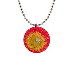 A Red Flower Button Necklace by natureinmalaysia