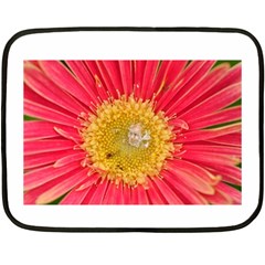 A Red Flower Mini Fleece Blanket (two-sided) by natureinmalaysia