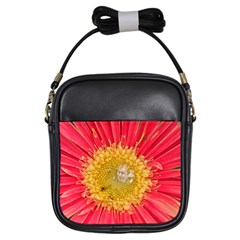 A Red Flower Girl s Sling Bag