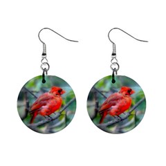 Cardinal Mini Button Earrings by MaxsGiftBox