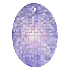 Purple Cubic Typography Oval Ornament