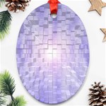 Purple Cubic Typography Oval Ornament Front