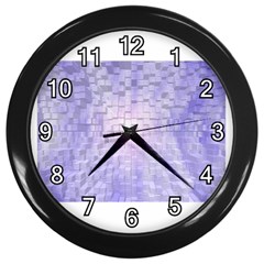 Purple Cubic Typography Wall Clock (black) by TheZiNES