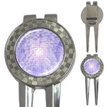 Purple Cubic Typography Golf Pitchfork & Ball Marker Front