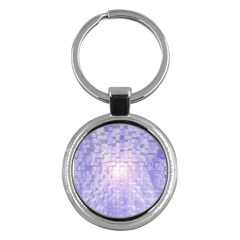 Purple Cubic Typography Key Chain (round) by TheZiNES