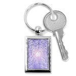 Purple Cubic Typography Key Chain (Rectangle) Front