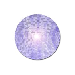 Purple Cubic Typography Magnet 3  (round)