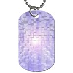 Purple Cubic Typography Dog Tag (One Sided) Front