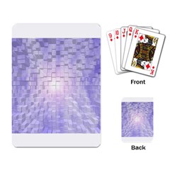 Purple Cubic Typography Playing Cards Single Design by TheZiNES