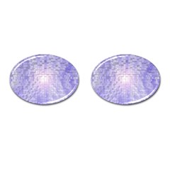 Purple Cubic Typography Cufflinks (oval) by TheZiNES