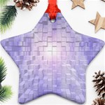 Purple Cubic Typography Star Ornament (Two Sides) Back