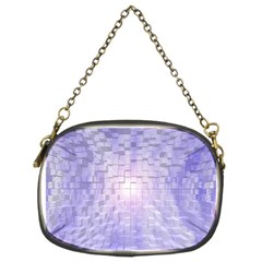 Purple Cubic Typography Chain Purse (two Side) by TheZiNES