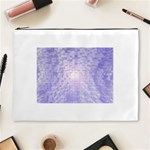 Purple Cubic Typography Cosmetic Bag (XL) Front