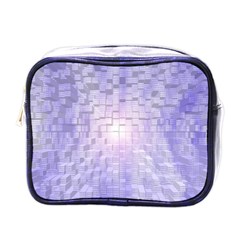 Purple Cubic Typography Mini Travel Toiletry Bag (one Side) by TheZiNES