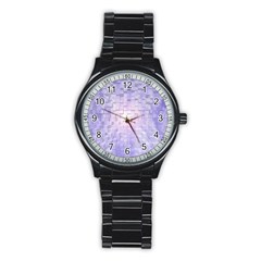 Purple Cubic Typography Sport Metal Watch (black) by TheZiNES