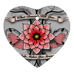 What Doesn t Kill You Heart Ornament (two Sides)