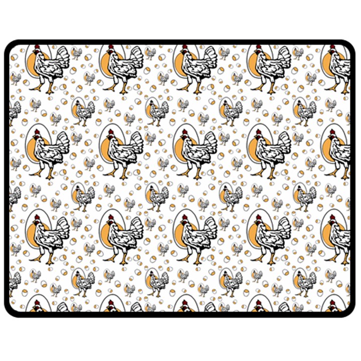 Chickens And Eggs Fleece Blanket (Medium)