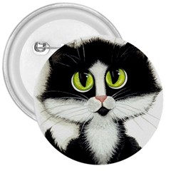 Tuxedo Cat 3  Button by AmyLynBihrle