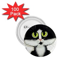 Tuxedo Cat By Bihrle 1 75  Button (100 Pack) by AmyLynBihrle