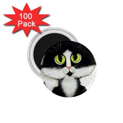 Tuxedo Cat By Bihrle 1 75  Button Magnet (100 Pack) by AmyLynBihrle