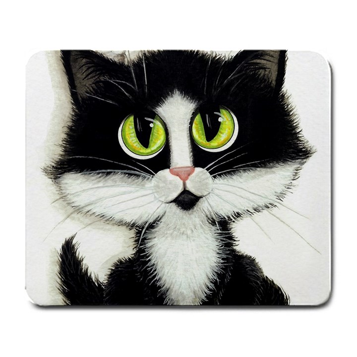 Tuxedo Cat by BiHrLe Large Mouse Pad (Rectangle)