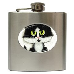 Tuxedo Cat By Bihrle Hip Flask by AmyLynBihrle