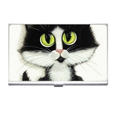 Tuxedo Cat By Bihrle Business Card Holder by AmyLynBihrle