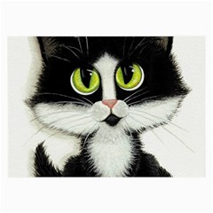 Tuxedo Cat By Bihrle Glasses Cloth (large) by AmyLynBihrle