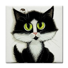 Tuxedo Cat By Bihrle Face Towel by AmyLynBihrle