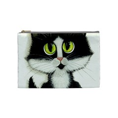 Tuxedo Cat By Bihrle Cosmetic Bag (medium) by AmyLynBihrle