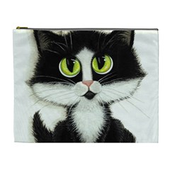 Tuxedo Cat By Bihrle Cosmetic Bag (xl) by AmyLynBihrle