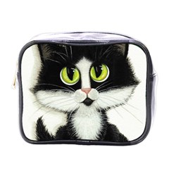 Tuxedo Cat By Bihrle Mini Travel Toiletry Bag (one Side) by AmyLynBihrle