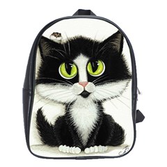 Tuxedo Cat By Bihrle School Bag (xl) by AmyLynBihrle