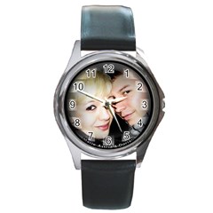 Montre06 Round Metal Watch (silver Rim) by dorianplatinio