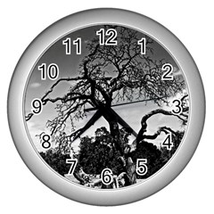 Dead Tree Wall Clock (silver) by designsbyvee