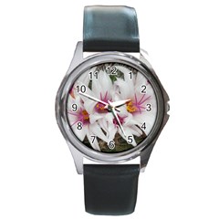 Bloom Cactus  Round Metal Watch (silver Rim) by ADIStyle