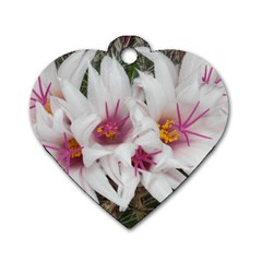 Bloom Cactus  Dog Tag Heart (two Sided) by ADIStyle