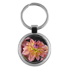 Dahlia Garden  Key Chain (round) by ADIStyle