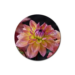 Dahlia Garden  Drink Coaster (round) by ADIStyle