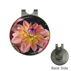 Dahlia Garden  Hat Clip With Golf Ball Marker by ADIStyle