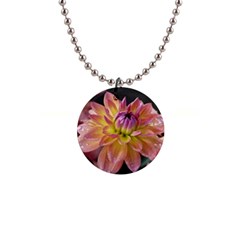 Dahlia Garden  Button Necklace by ADIStyle